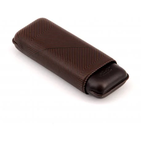 Davidoff Zigarrenetui XL-2 Leder braun 'Blatt'