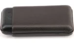Davidoff Zigarrenetui XL-3 Leder schwarz Blatt