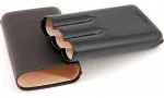 Davidoff Zigarrenetui XL-3 Leder schwarz Blatt