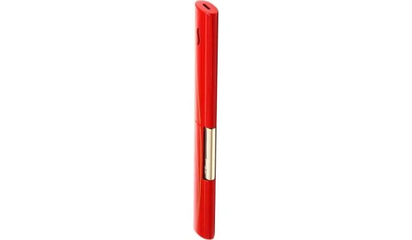 S.T. Dupont BQ The Wand Jet Feuerzeug mit Wellen in rot/gold