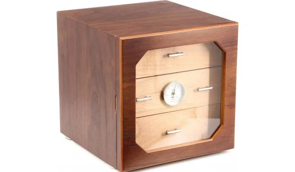 adorini Humidor Chianti Medium Deluxe Walnuss Schubladen mit Holzfront
