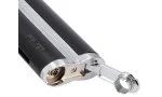 adorini Curve Jetfeuerzeug Einflammig Schwarz / Silber inkl. Zigarrenbohrer Foto 2