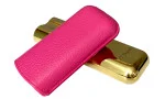 S.T. Dupont Zigarrenetui für 2 Zigarren pink/gold 183245 Foto 2
