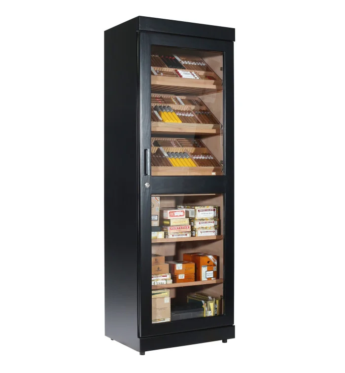 adorini Roma Humidorschrank schwarz mit elektronischem Befeuchtungssystem