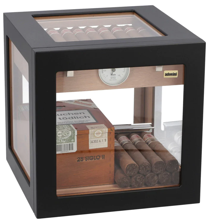 adorini Cube Deluxe Humidor schwarz