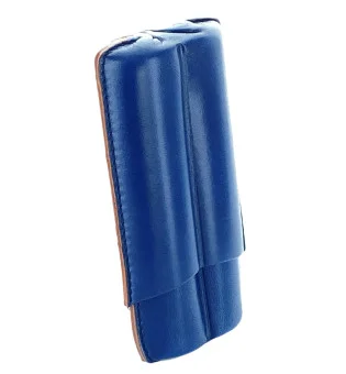 Lubinski Zigarrenetui Leder 2 Robusto blau