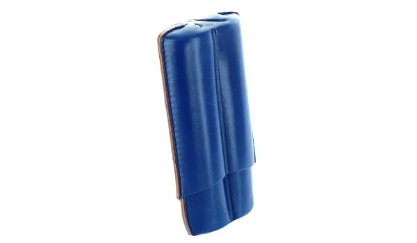 Lubinski Zigarrenetui Leder 2 Robusto blau