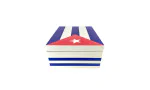 Zigarren Humidor Weiß mit kubanischer Flagge für 50-75 Zigarren Foto 3
