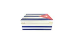 Zigarren Humidor Weiß mit kubanischer Flagge für 50-75 Zigarren Foto 4