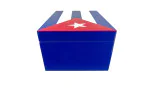 Zigarren Humidor Blau mit kubanischer Flagge für 100 Zigarren Foto 3