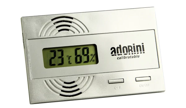 Adorini digitales Hygrometer & Thermometer Silber Foto 5