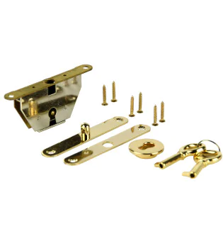 Humidor Einbauschloss Set gold Foto 4