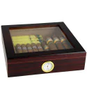BigSmoke Humidor braun mit Glasdeckel