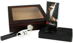 BigSmoke Humidor Set braun mit Glasdeckel Foto 7