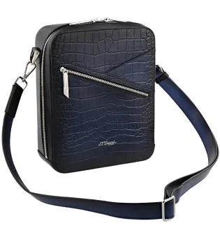 S.T. Dupont Le Grand Atelier Zigarren Umhängetasche Blau 141353