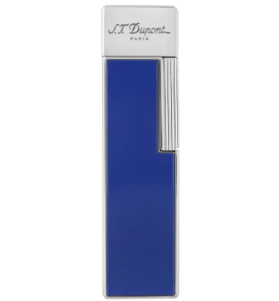 S.T. Dupont Twiggy Feuerzeug Naturlack Blau Chrom 030005