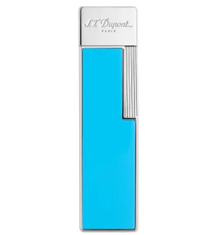 S.T. Dupont Twiggy Feuerzeug Naturlack Türkisblau Chrom 030007