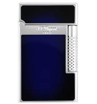 S.T. Dupont Le Grand Cling Feuerzeug Naturlack Dunkel Blau Palladium C23013