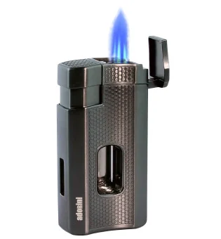 adorini Jet Feuerzeug dreiflammig V-Schnitt gunmetal