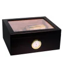 BigSmoke Humidor Medium schwarz mit Glasdeckel