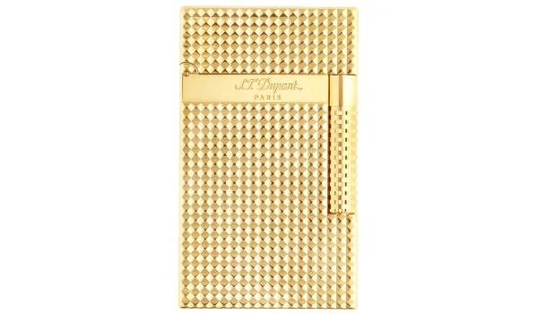 S.T. Dupont Le Grand Cling Feuerzeug Diamond Head Gelbgold C23009