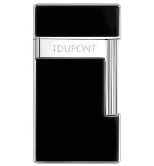 S.T. Dupont Slimmy Feuerzeug Naturlack Schwarz Chrom 028221