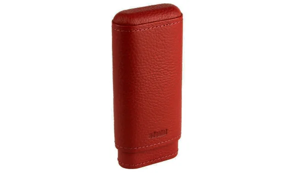 adorini Zigarrenetui Echtleder rot 2-3 Zigarren