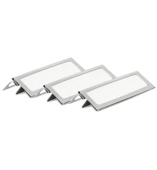 adorini Label Clips Metall silber Packung von 3 Stück