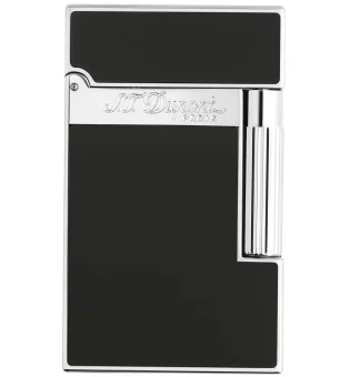 S.T. Dupont Ligne 2  Feuerzeug breite Flamme Chinalack schwarz / Palladium