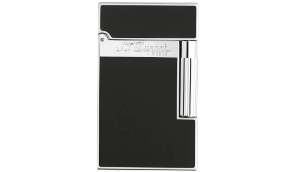 S.T. Dupont Ligne 2  Feuerzeug breite Flamme Chinalack schwarz / Palladium