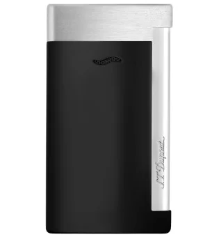 S.T. Dupont Slim 7 Jet Feuerzeug mattschwarz / Chrom gebürstet