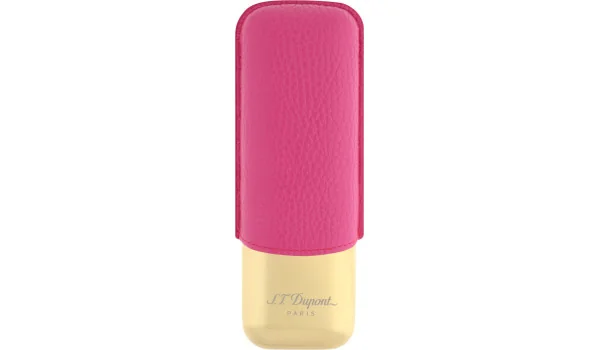 S.T. Dupont Zigarrenetui für 2 Zigarren pink/gold 183245