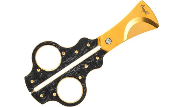 Angelo Zigarrenschere High End Metall schwarz und Gold