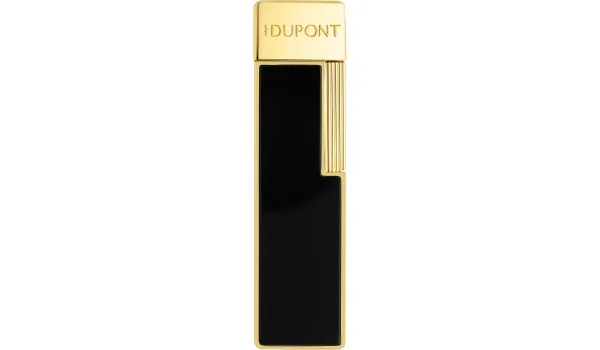 S.T. Dupont Twiggy Feuerzeug Naturlack Schwarz Gold 030112