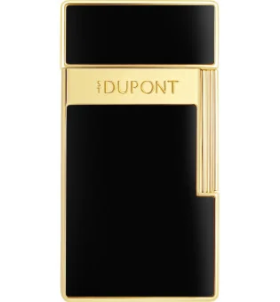 S.T. Dupont Biggy Feuerzeug Naturlack Schwarz Gold 025222