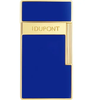 S.T. Dupont Biggy Feuerzeug Naturlack Blau Gold 025225