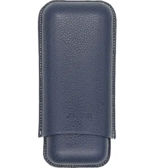 Jemar Leder Zigarrenetui für zwei Zigarren Edge Beruga blau 464/2