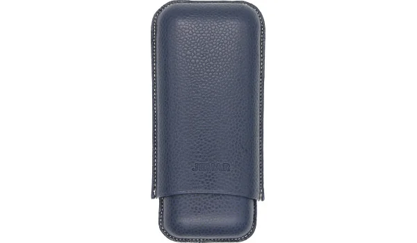 Jemar Leder Zigarrenetui für zwei Zigarren Edge Beruga blau 464/2