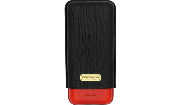 Partagas  3er Zigarren Lederetui Schwarz Rot Foto 2