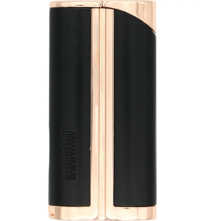 adorini Curve Jetfeuerzeug Einflammig Schwarz / Rosegold inkl. Zigarrenbohrer Foto 4