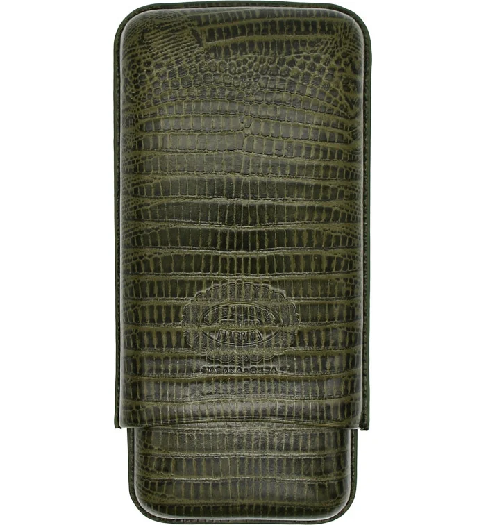 Hoyo de Monterrey Zigarrenetui Leder grün für 3 Zigarren