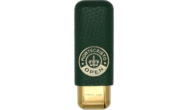 Montecristo Open Zigarrenetui Leder und Metall für 2 Zigarren