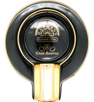 H.Upmann Aschenbecher Single schwarz und gold