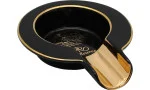H.Upmann Aschenbecher Single schwarz und gold Foto 3