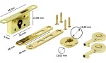 Humidor Einbauschloss Set gold mit Schwenkbügel Foto 5