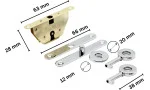 Humidor Einbauschloss Set silber Foto 6