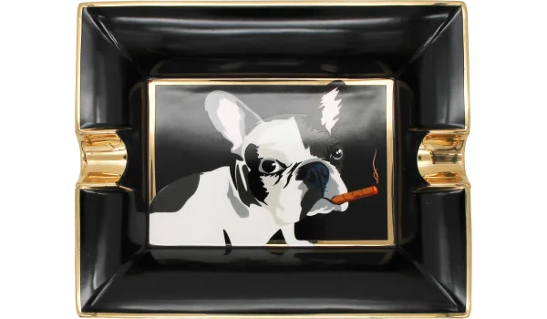 Siglo Aschenbecher Hund schwarz