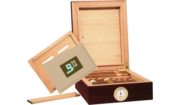 BigSmoke Humidor klein braun inkl. Boveda Pack 72%