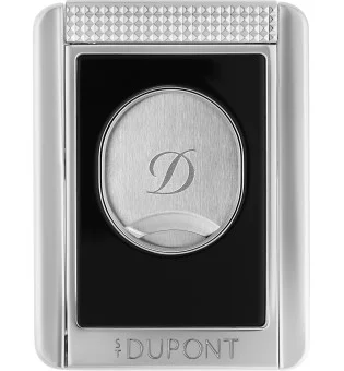 S.T. Dupont Doppelklingencutter mit Zigarrenständer Schwarz & Chrom 003555