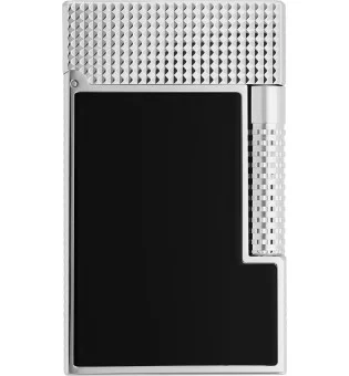 S.T. Dupont Le Grand Feuerzeug Naturlack Schwarz Palladium Diamantkopf C23780CL